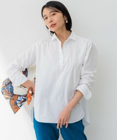 【Oggi4月号掲載/洗える】CANCLINI スキッパー シャツ