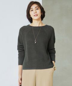 S size ONWARD(小さいサイズ) / エスサイズオンワード ニット・セーター | 【カタログ掲載・WEB限定カラーあり・洗える】リネンミドルゲージボートネック ニット