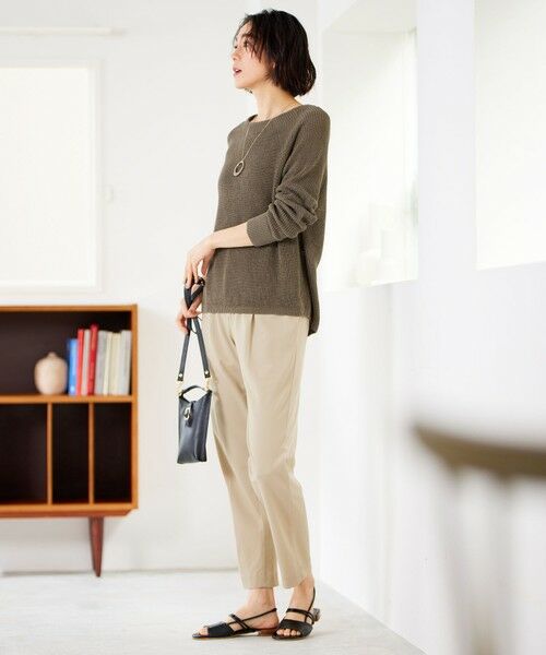 S size ONWARD(小さいサイズ) / エスサイズオンワード その他パンツ | 【カタログ掲載・洗える】ライトフィールジャージータックテーパード パンツ | 詳細5