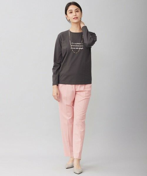 S size ONWARD(小さいサイズ) / エスサイズオンワード その他パンツ | 【カタログ掲載・洗える】ライトフィールジャージータックテーパード パンツ | 詳細20