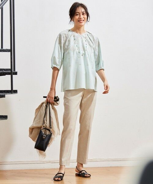 S size ONWARD(小さいサイズ) / エスサイズオンワード その他パンツ | 【接触冷感・UVカット・吸水速乾】シェルタリングオックステーパード パンツ | 詳細18