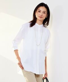 S size ONWARD(小さいサイズ) / エスサイズオンワード シャツ・ブラウス | 【洗える】SOMELOSテンセルバンドカラー シャツ