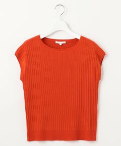 S size ONWARD(小さいサイズ) / エスサイズオンワード ニット・セーター | 【アンサンブル対応・洗える】ハイツイストコットンアセテートフレンチスリーブ ニット