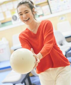 S size ONWARD(小さいサイズ) / エスサイズオンワード ニット・セーター | 【洗える】ピュアリネン Vネック ニット