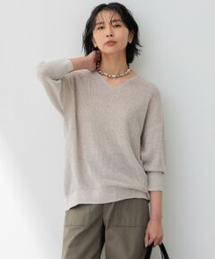 S size ONWARD(小さいサイズ) / エスサイズオンワード ニット・セーター | 【洗える】ピュアリネン Vネック ニット