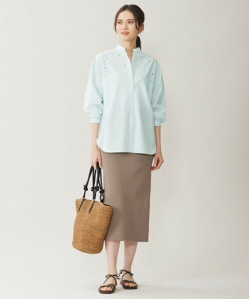 S size ONWARD(小さいサイズ) / エスサイズオンワード ミニ・ひざ丈スカート | 【洗える】リブストレッチタイト スカート | 詳細1