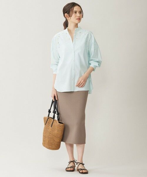 S size ONWARD(小さいサイズ) / エスサイズオンワード ミニ・ひざ丈スカート | 【洗える】リブストレッチタイト スカート | 詳細2