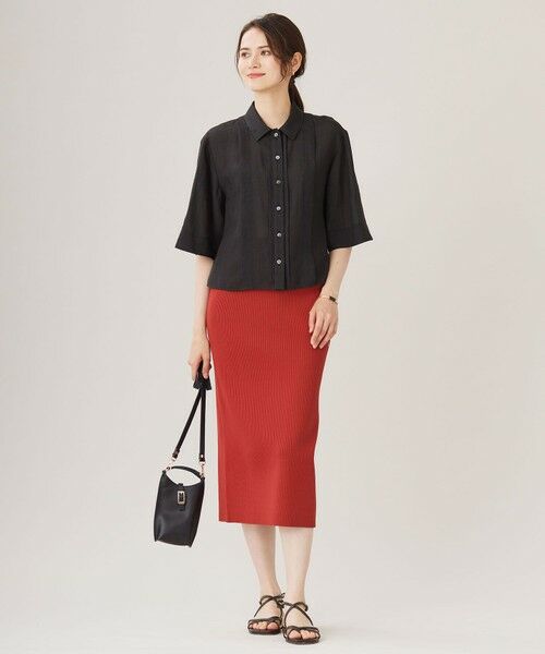 S size ONWARD(小さいサイズ) / エスサイズオンワード ミニ・ひざ丈スカート | 【洗える】リブストレッチタイト スカート | 詳細14