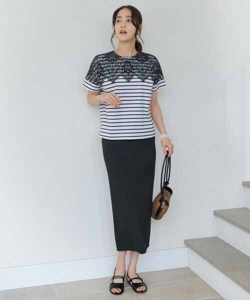 S size ONWARD(小さいサイズ) / エスサイズオンワード ミニ・ひざ丈スカート | 【洗える】リブストレッチタイト スカート | 詳細22