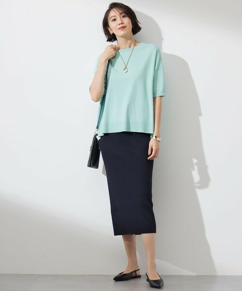 S size ONWARD(小さいサイズ) / エスサイズオンワード ミニ・ひざ丈スカート | 【洗える】リブストレッチタイト スカート | 詳細29