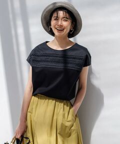 S size ONWARD(小さいサイズ) / エスサイズオンワード カットソー | 【洗える】アイレットジャージー フレンチスリーブ カットソー