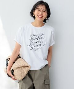 S size ONWARD(小さいサイズ) / エスサイズオンワード カットソー | 【井波麻里衣さんコラボ】カリグラフィー プリント Tシャツ