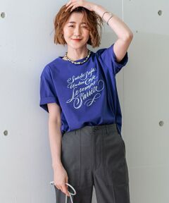S size ONWARD(小さいサイズ) / エスサイズオンワード カットソー | 【井波麻里衣さんコラボ】カリグラフィー プリント Tシャツ