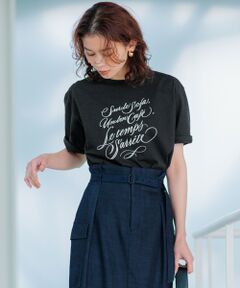 S size ONWARD(小さいサイズ) / エスサイズオンワード カットソー | 【井波麻里衣さんコラボ】カリグラフィー プリント Tシャツ