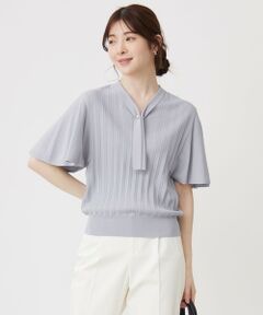 S size ONWARD(小さいサイズ) / エスサイズオンワード ニット・セーター | 【UVケア】ボウタイフレアスリーブ ニット