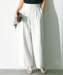 S size ONWARD(小さいサイズ) / エスサイズオンワード その他パンツ | 【セットアップ対応/洗える】コットンリネン オックスストレッチ ワイド パンツ