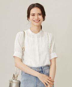 S size ONWARD(小さいサイズ) / エスサイズオンワード シャツ・ブラウス | 【洗える】キュプラコットンツイル半袖シャツ ブラウス