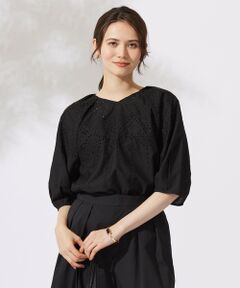 S size ONWARD(小さいサイズ) / エスサイズオンワード シャツ・ブラウス | 【カタログ掲載・洗える】エンブロイダリーローン ブラウス