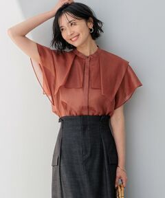 S size ONWARD(小さいサイズ) / エスサイズオンワード シャツ・ブラウス | 【接触冷感/洗える】シアーフィルム ブラウス