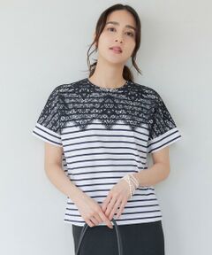 【洗える】レース Tシャツ