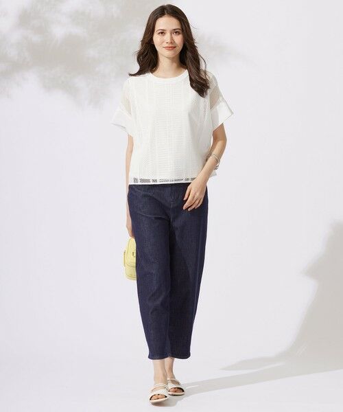 S size ONWARD(小さいサイズ) / エスサイズオンワード カットソー | 【洗える】レースエッジ Tシャツ&タンクトップセット トップス | 詳細2