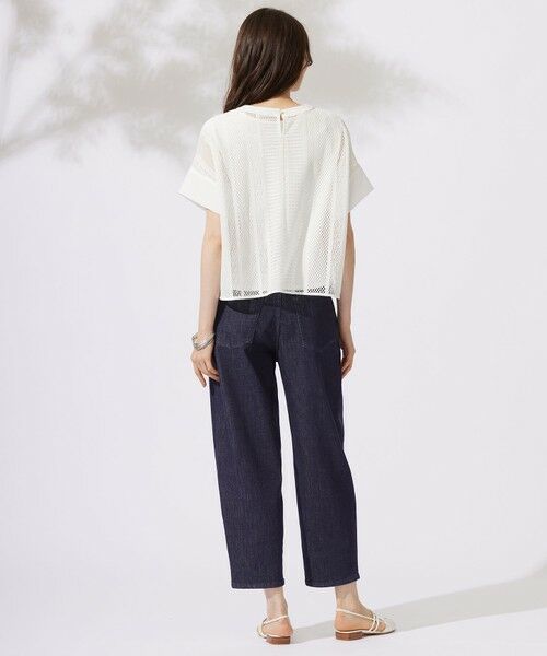 S size ONWARD(小さいサイズ) / エスサイズオンワード カットソー | 【洗える】レースエッジ Tシャツ&タンクトップセット トップス | 詳細3