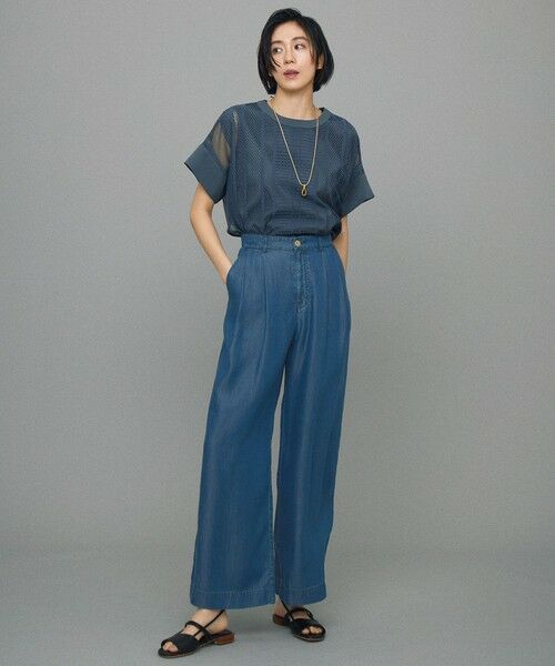 S size ONWARD(小さいサイズ) / エスサイズオンワード カットソー | 【洗える】レースエッジ Tシャツ&タンクトップセット トップス | 詳細5