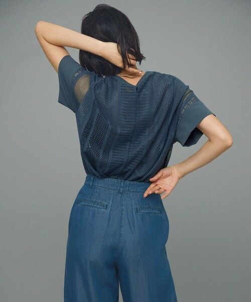 S size ONWARD(小さいサイズ) / エスサイズオンワード カットソー | 【洗える】レースエッジ Tシャツ&タンクトップセット トップス | 詳細7