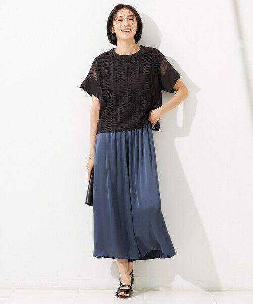 S size ONWARD(小さいサイズ) / エスサイズオンワード カットソー | 【洗える】レースエッジ Tシャツ&タンクトップセット トップス | 詳細23