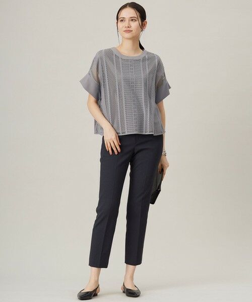 S size ONWARD(小さいサイズ) / エスサイズオンワード カットソー | 【洗える】レースエッジ Tシャツ&タンクトップセット トップス | 詳細26