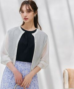 S size ONWARD(小さいサイズ) / エスサイズオンワード カーディガン・ボレロ | 【洗える】シアークルー カーディガン