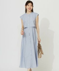 S size ONWARD(小さいサイズ) / エスサイズオンワード ミニ丈・ひざ丈ワンピース | 【洗える】クロップドシャツ ワンピース