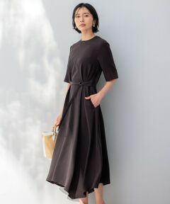 S size ONWARD(小さいサイズ) / エスサイズオンワード ロング・マキシ丈ワンピース | 【撥水加工/洗える】キューティクルストレッチツイル イレギュラーヘム ワンピース