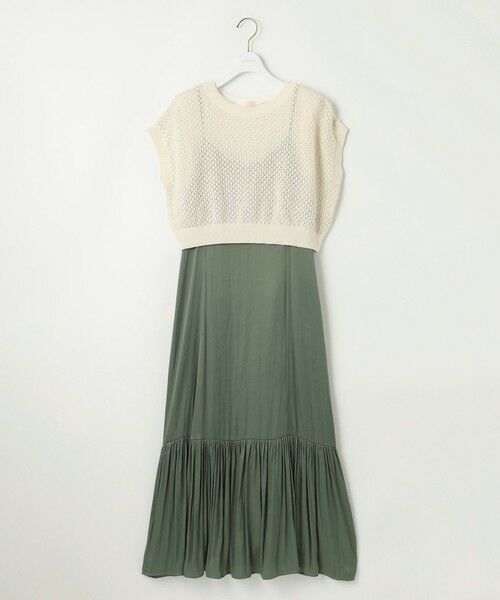 S size ONWARD(小さいサイズ) / エスサイズオンワード セットアップ | 【貴島明日香さんコラボ・3点セット】メッシュ ニット×キャミ ワンピース | 詳細5