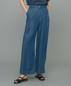 S size ONWARD(小さいサイズ) / エスサイズオンワード デニムパンツ | 【カタログ掲載・洗える】テンセルデニムワイド パンツ