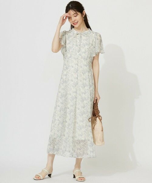S size ONWARD(小さいサイズ) / エスサイズオンワード ロング・マキシ丈ワンピース | 【洗える】ミニフラワープリント ワンピース | 詳細1