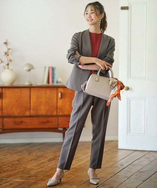 S size ONWARD(小さいサイズ) / エスサイズオンワード その他パンツ | 【セットアップ対応】ビューティーツイルストレッチ テーパードパンツ | 詳細11