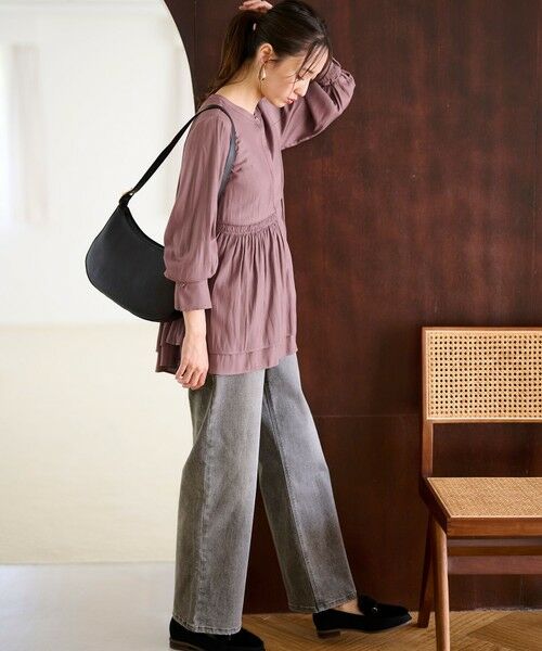 S size ONWARD(小さいサイズ) / エスサイズオンワード デニムパンツ | 【洗える】セミワイド デニムパンツ | 詳細18