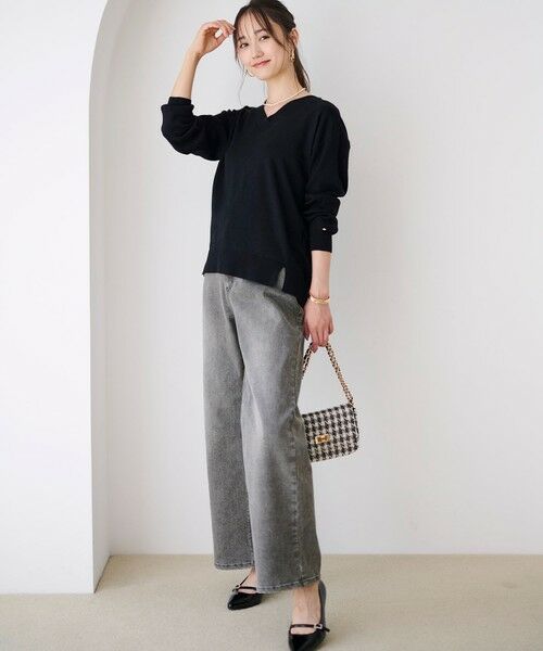 S size ONWARD(小さいサイズ) / エスサイズオンワード デニムパンツ | 【洗える】セミワイド デニムパンツ | 詳細19