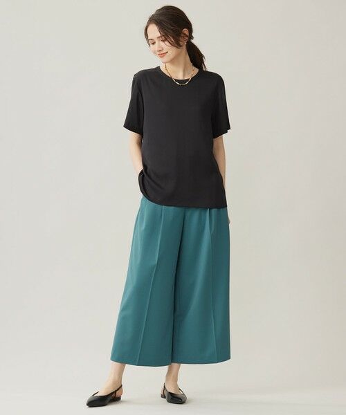 S size ONWARD(小さいサイズ) / エスサイズオンワード カットソー | 【洗える】サテンアムンゼン Tシャツ | 詳細11