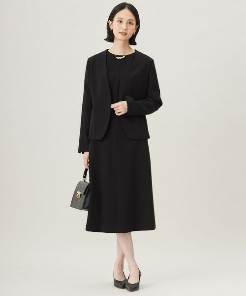 S size ONWARD(小さいサイズ) / エスサイズオンワード ノーカラージャケット | 【セットアップ対応】トリアセダブルクロスノーカラー ジャケット | 詳細19