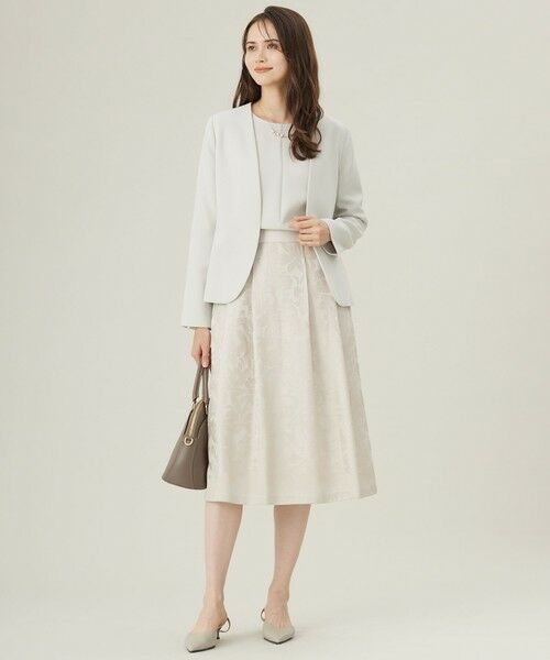 S size ONWARD(小さいサイズ) / エスサイズオンワード ノーカラージャケット | 【セットアップ対応】トリアセダブルクロスノーカラー ジャケット | 詳細24