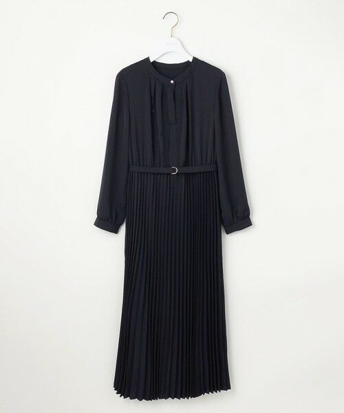 S size ONWARD(小さいサイズ) / エスサイズオンワード ロング・マキシ丈ワンピース | 【洗える】スタンドカラープリーツ ワンピース | 詳細16