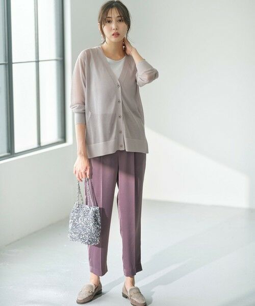 S size ONWARD(小さいサイズ) / エスサイズオンワード その他パンツ | 【洗える】サテンドロストイージー パンツ | 詳細21