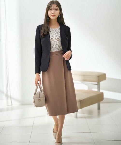 S size ONWARD(小さいサイズ) / エスサイズオンワード ノーカラージャケット | 【保温効果/ストレッチ】シリーズ累計13万枚突破！ビューティサーモ ノーカラージャケット | 詳細20