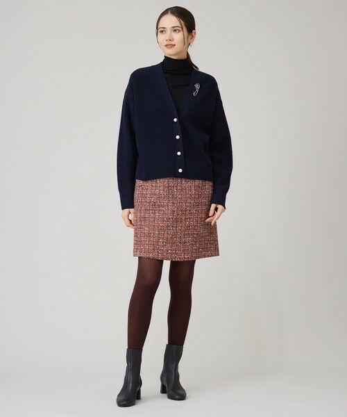 S size ONWARD(小さいサイズ) / エスサイズオンワード カットソー | 【洗える】ベアテレコボトルネック カットソー | 詳細17