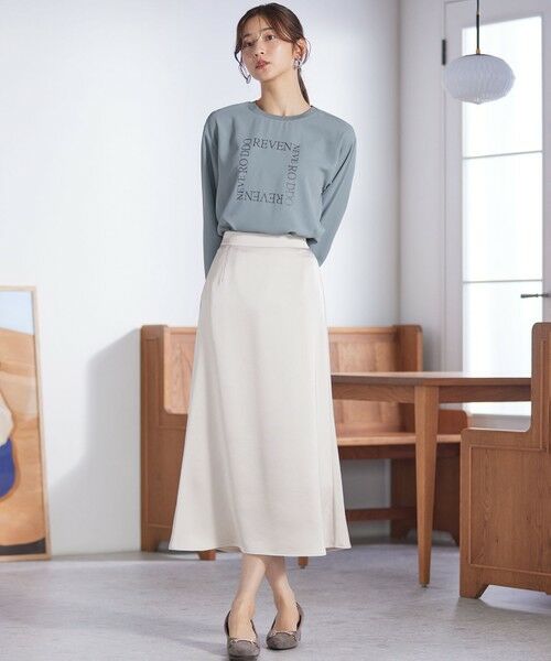 S size ONWARD(小さいサイズ) / エスサイズオンワード カットソー | 【洗える】ジョーゼットロゴＴ ブラウス | 詳細15