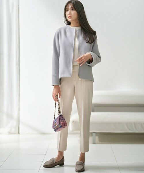 S size ONWARD(小さいサイズ) / エスサイズオンワード ニット・セーター | 【CICA加工・選べる9色展開】スリットポイントボトルネック ニット | 詳細3