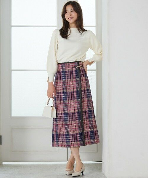 S size ONWARD(小さいサイズ) / エスサイズオンワード ニット・セーター | 【CICA加工・選べる9色展開】スリットポイントボトルネック ニット | 詳細4