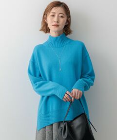 【杏さんセレクトカラー】カシミヤブレンド ハイネック ニット